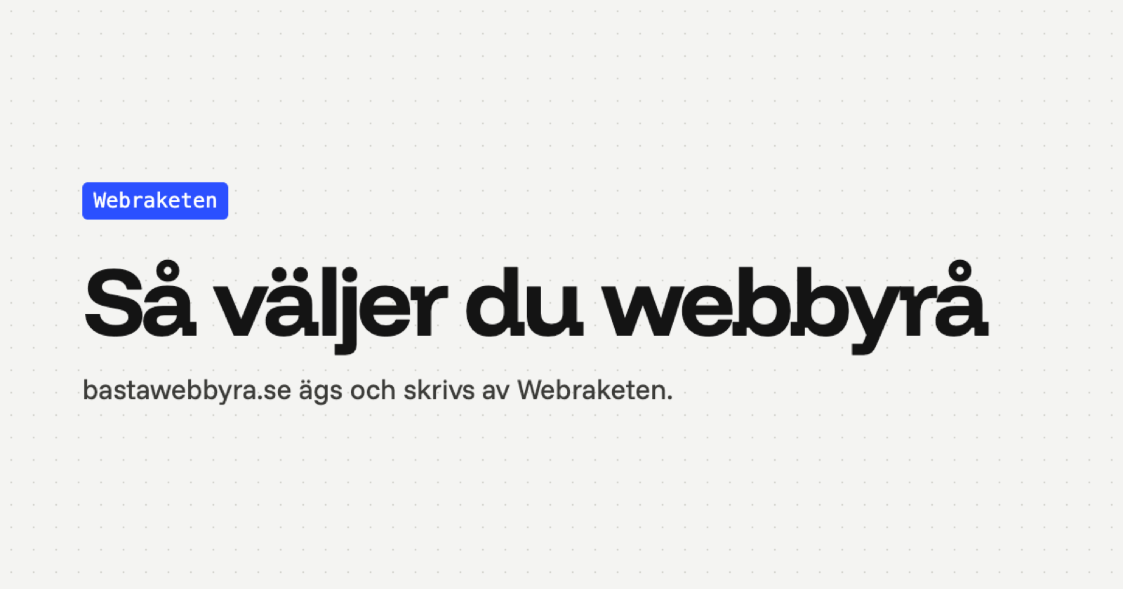Delningsbild för Bästa webbyrån